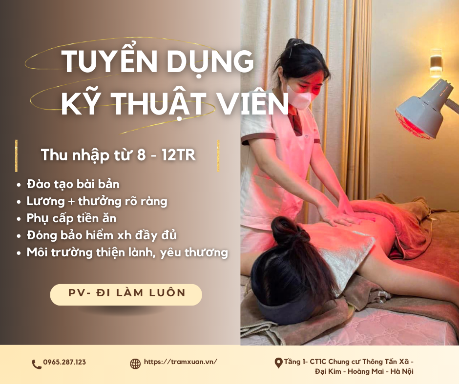 Trạm Xuân tuyển dụng kỹ thuật viên tận tâm & chuyên nghiệp
