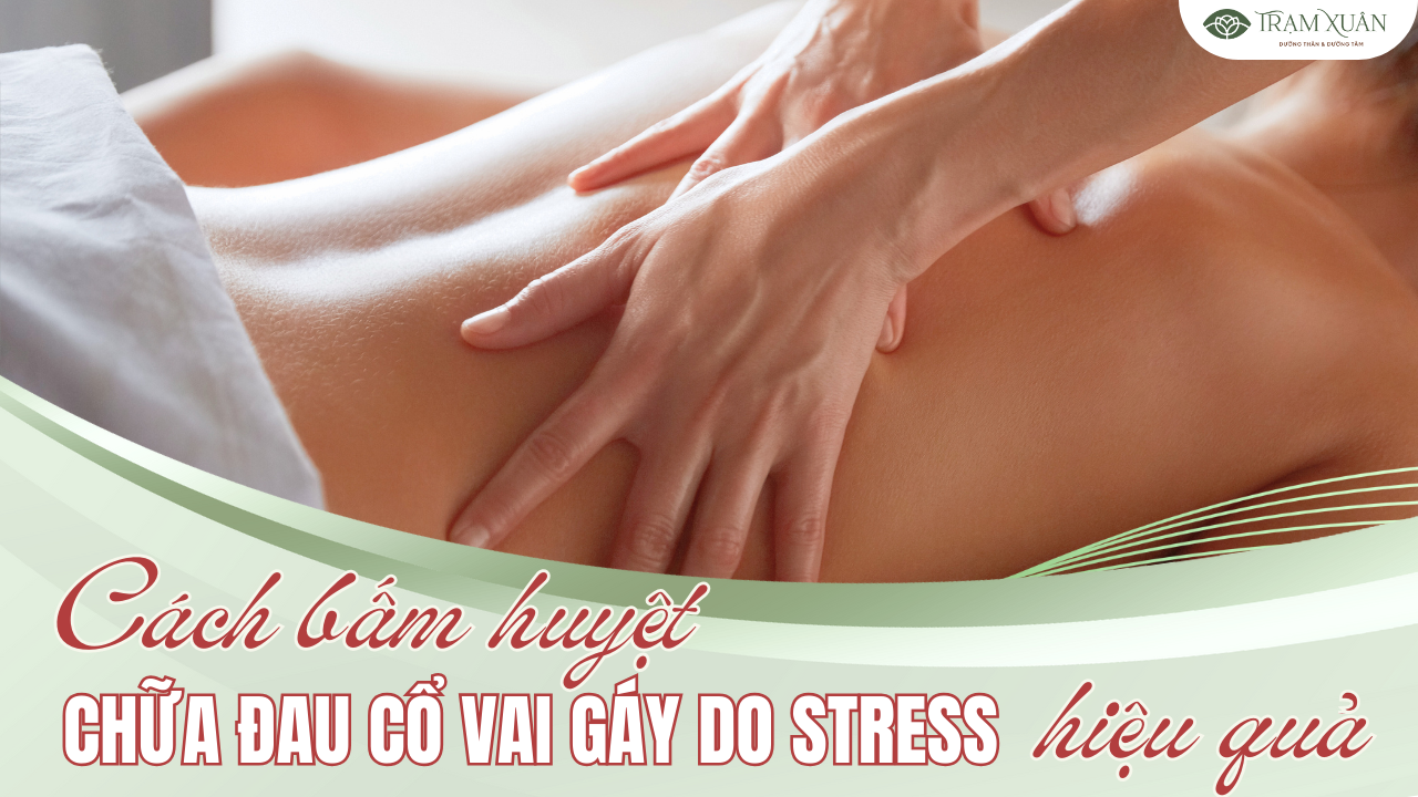 Cách bấm huyệt chữa đau cổ vai gáy do stress căng thẳng hiệu quả