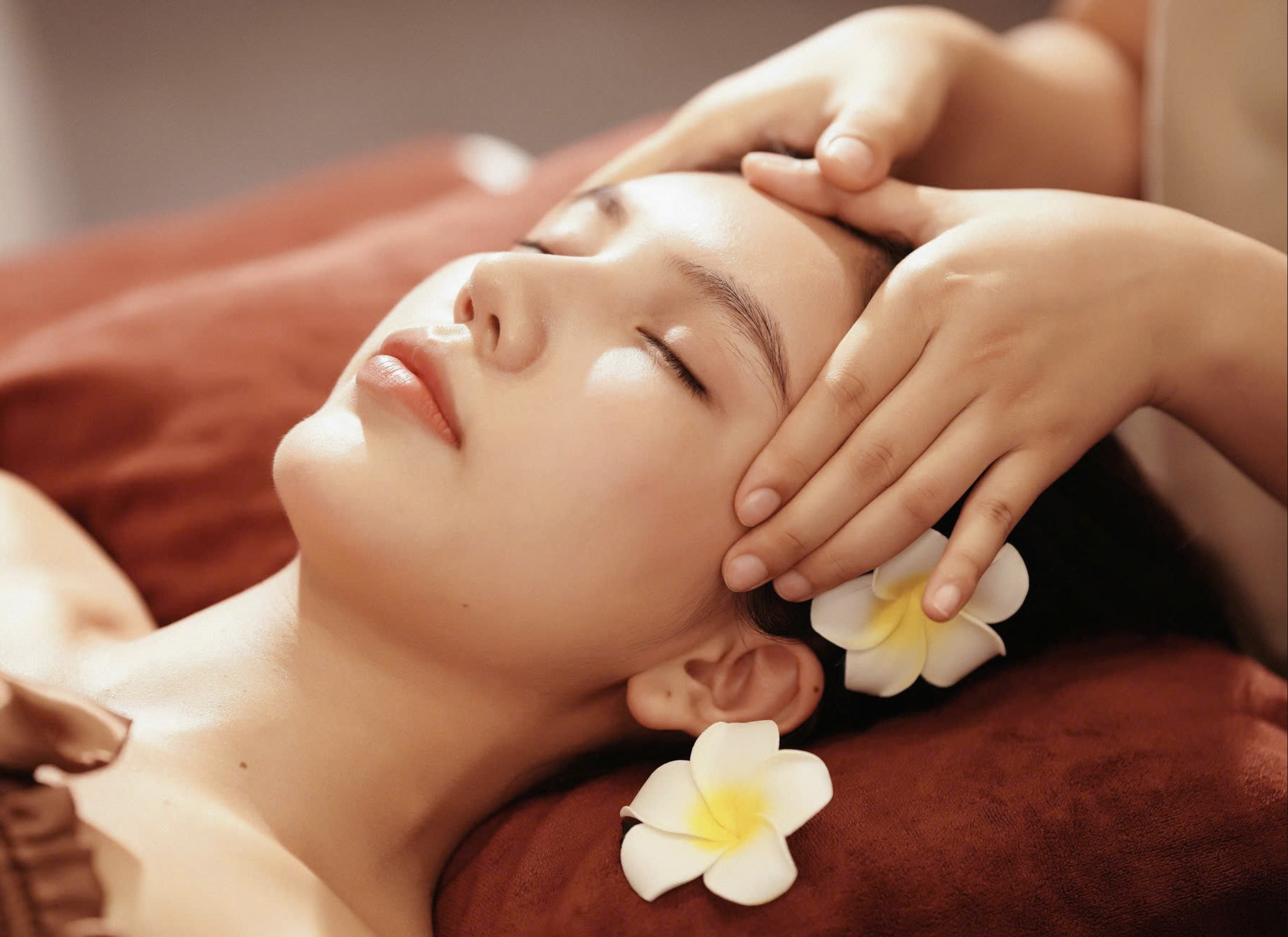trị liệu vùng đầu giúp an thần, dễ ngủ, giảm đau đầu